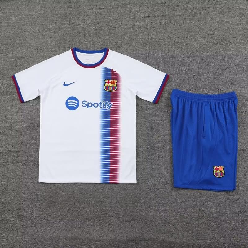 Thailand Quality(AAA) 23/24 Barcelona White Soccer Training Sets 03