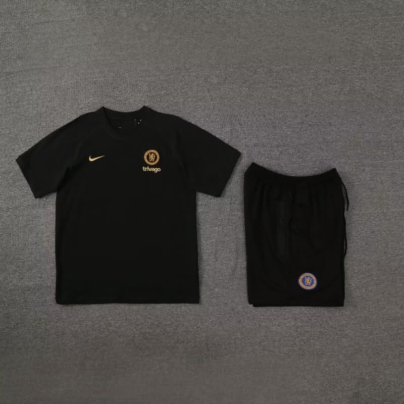Thailand Quality(AAA) 23/24 Chelsea Black Soccer Training Sets 02
