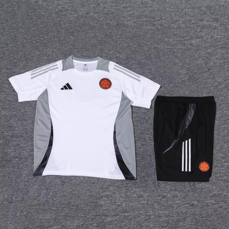 Thailand Quality(AAA) 2024 Colombia White Soccer Training Sets
