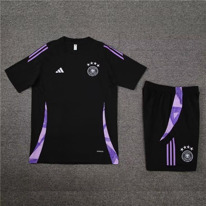 Thailand Quality(AAA) 2024 Germany Black Soccer Training Sets 02