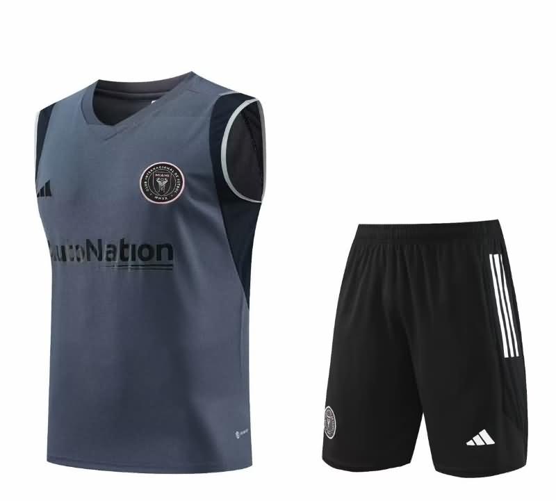 Thailand Quality(AAA) 23/24 Inter Miami Grey Soccer Training Sets