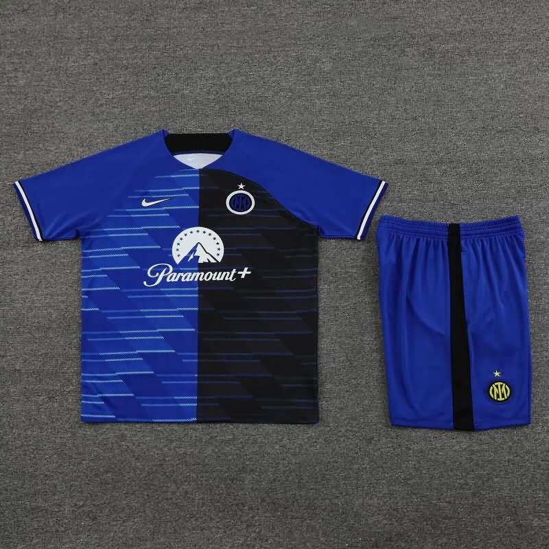 Thailand Quality(AAA) 23/24 Inter Milan Blue Soccer Training Sets
