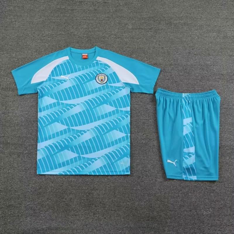 Thailand Quality(AAA) 23/24 Manchester City Blue Soccer Training Sets