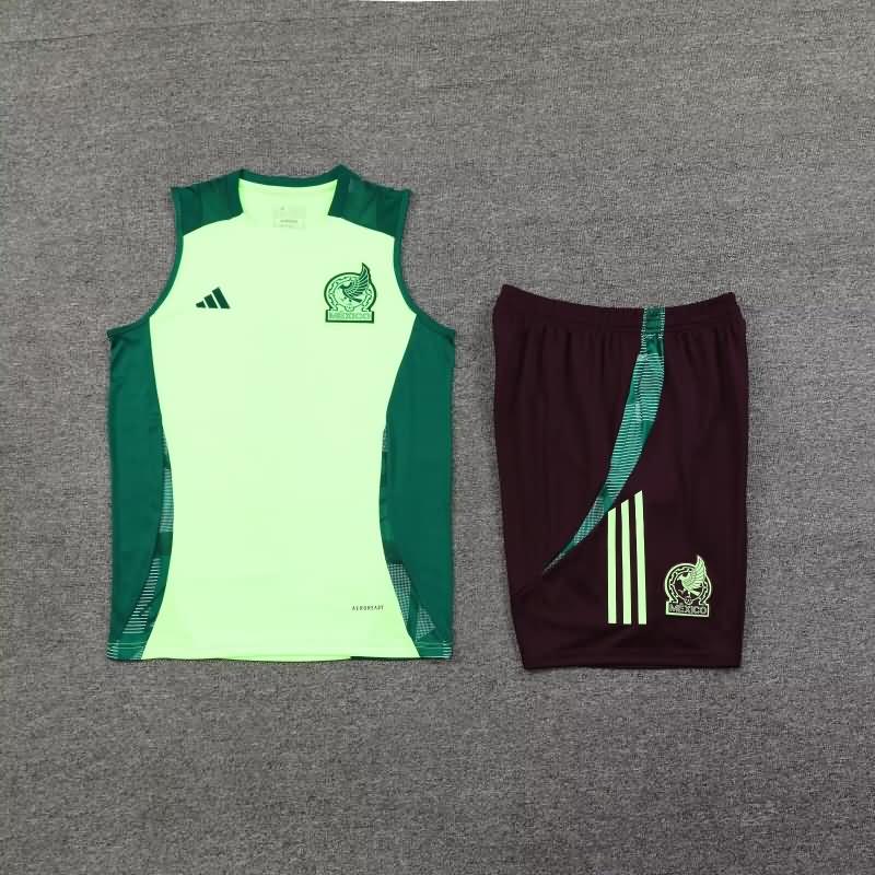 Thailand Quality(AAA) 2024 Mexico Green Soccer Training Sets 02