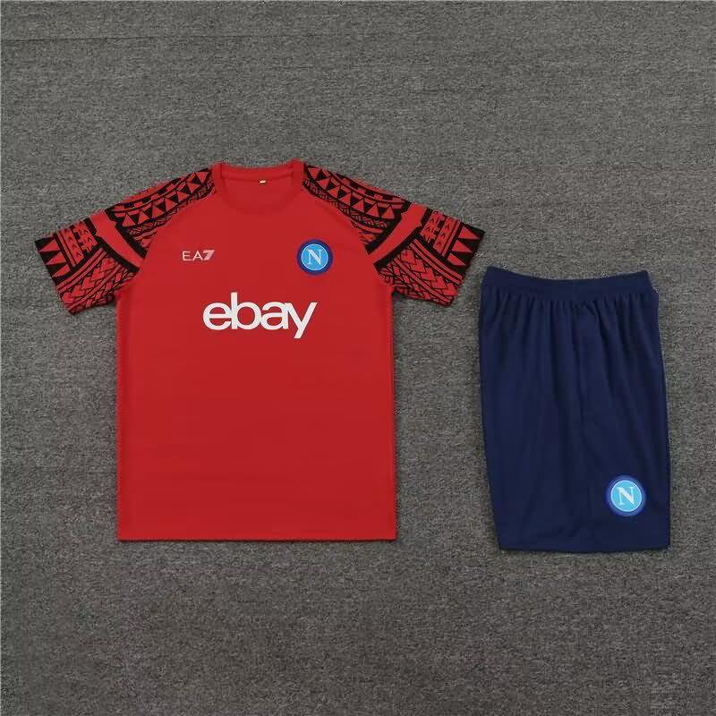 Thailand Quality(AAA) 23/24 Napoli Red Soccer Training Sets