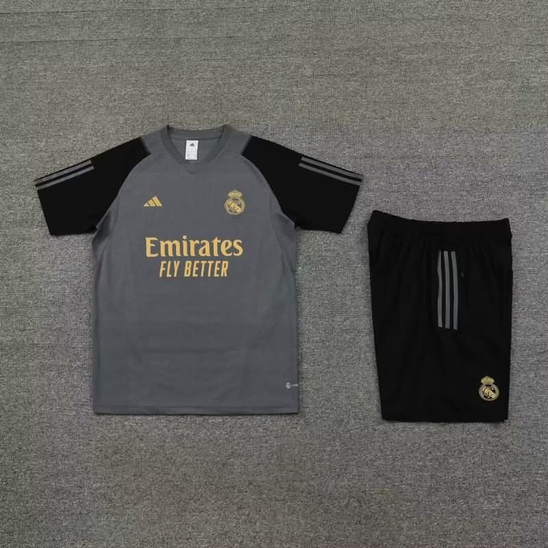 Thailand Quality(AAA) 23/24 Real Madrid Grey Soccer Training Sets