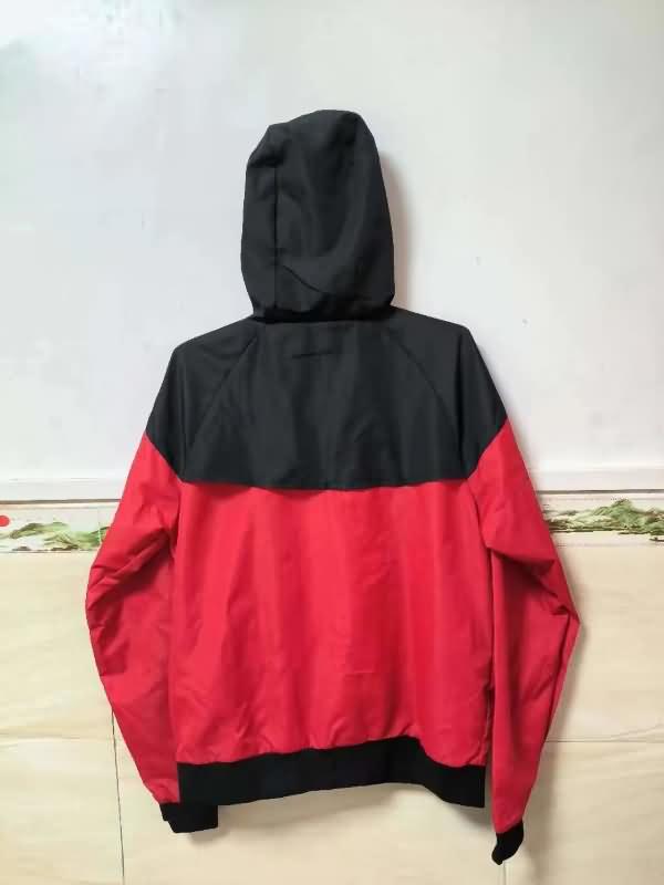 Thailand Quality(AAA) 23/24 AC Milan Red Soccer Windbreaker