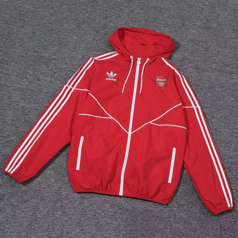 Thailand Quality(AAA) 23/24 Arsenal Red Soccer Windbreaker 03