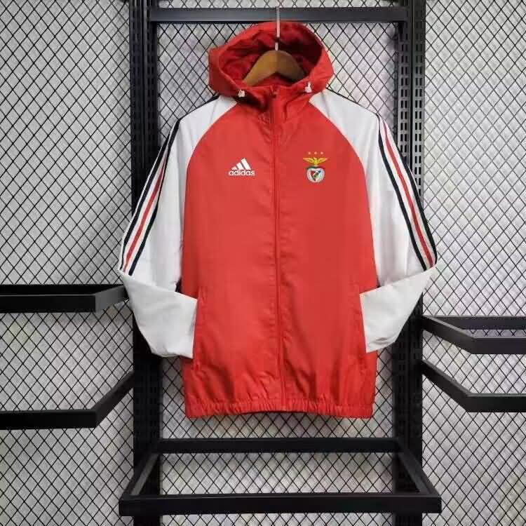 Thailand Quality(AAA) 23/24 Benfica Red Soccer Windbreaker 02