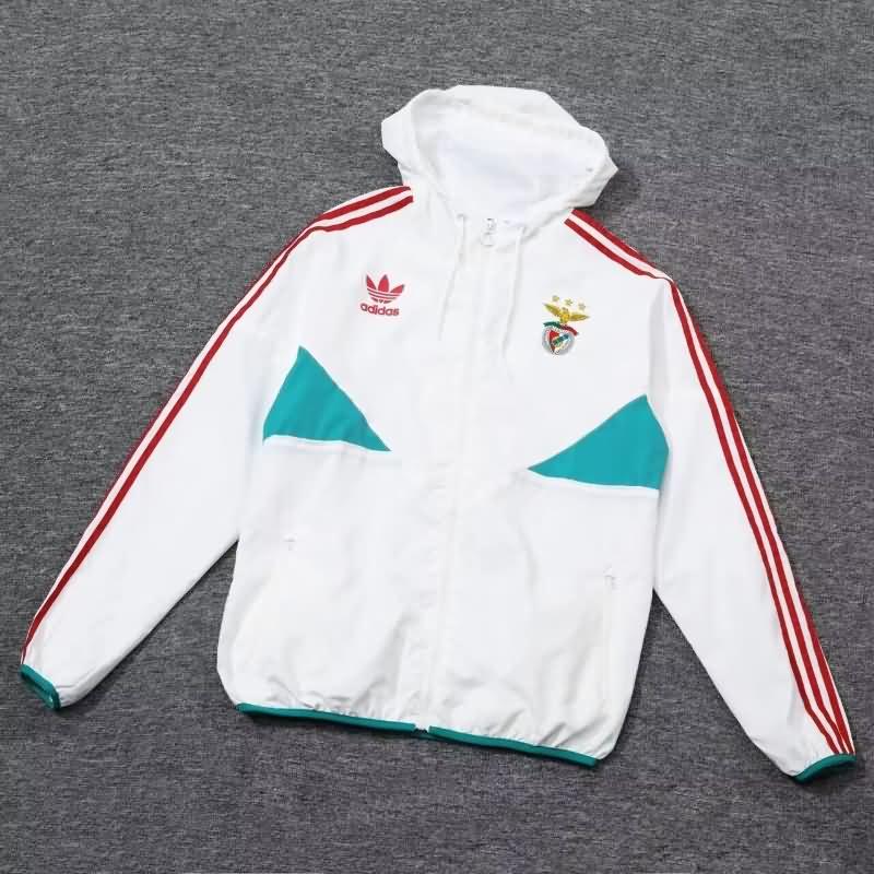 Thailand Quality(AAA) 23/24 Benfica White Soccer Windbreaker 02