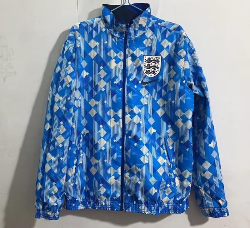 Thailand Quality(AAA) 2024 England Blue Soccer Windbreaker