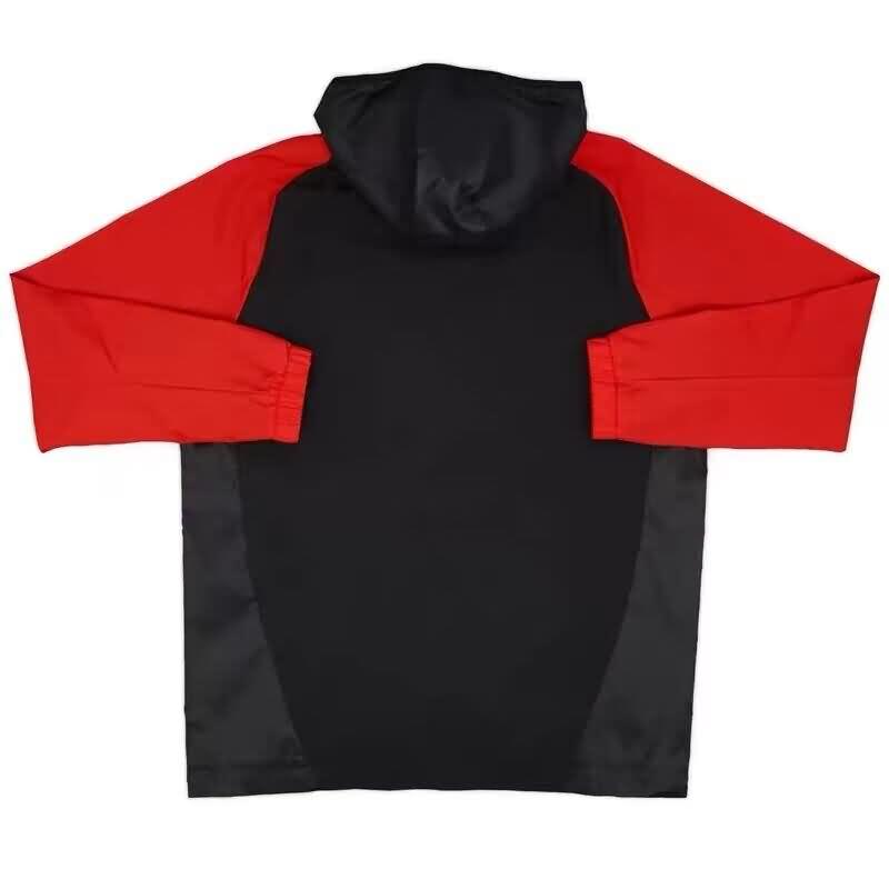 Thailand Quality(AAA) 2024 Flamengo Black Soccer Windbreaker