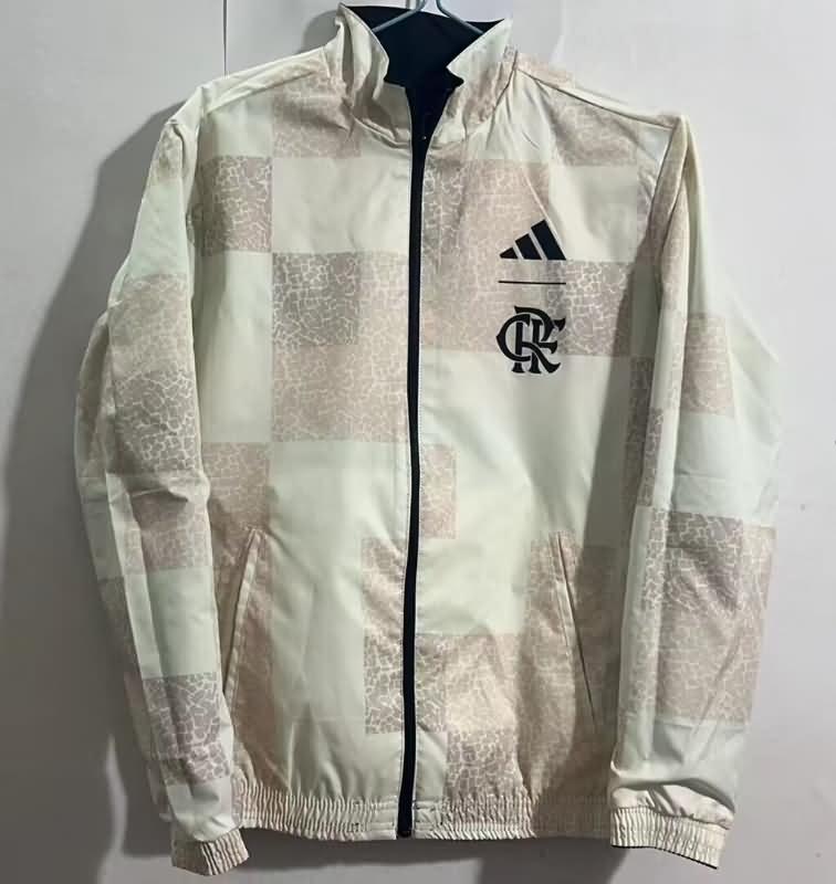 Thailand Quality(AAA) 2024 Flamengo Red White Reversible Soccer Windbreaker