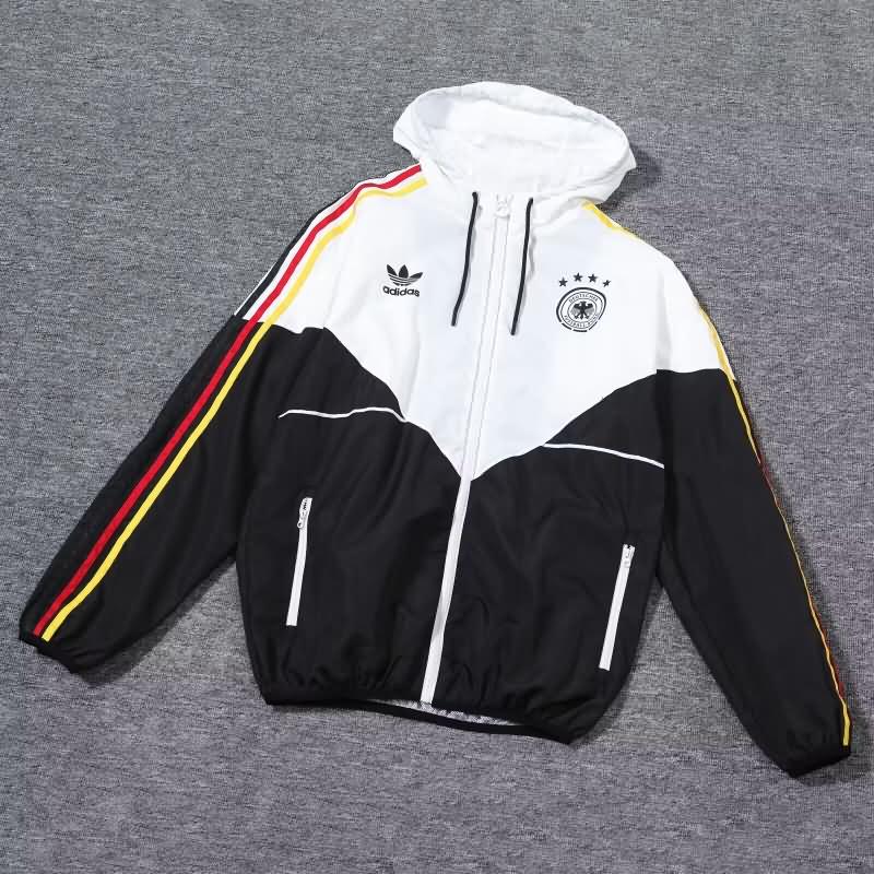 Thailand Quality(AAA) 2024 Germany Black Soccer Windbreaker 02