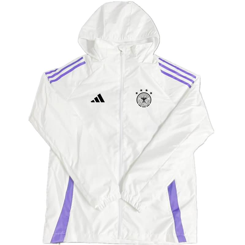 Thailand Quality(AAA) 2024 Germany White Soccer Windbreaker 03