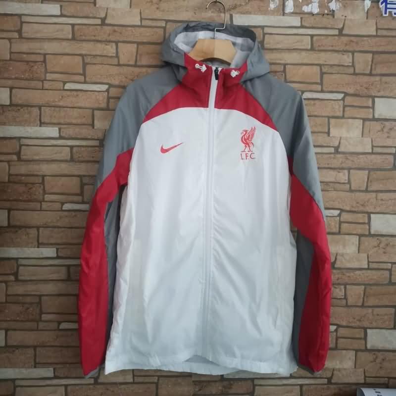Thailand Quality(AAA) 23/24 Liverpool White Soccer Windbreaker