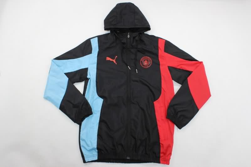 Thailand Quality(AAA) 23/24 Manchester City Black Soccer Windbreaker 02