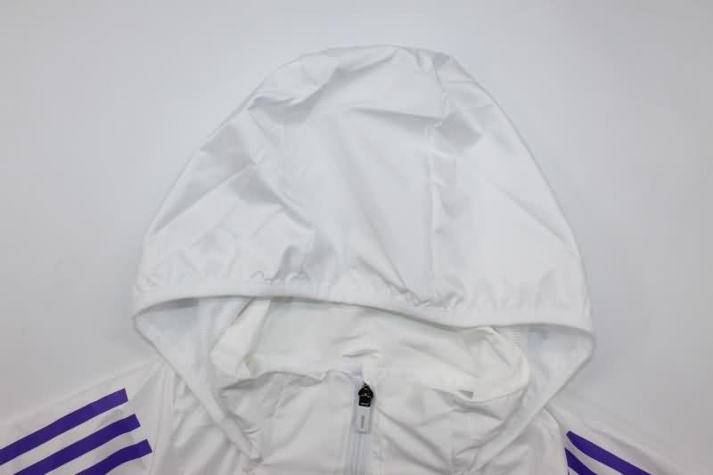 Thailand Quality(AAA) 23/24 Real Madrid White Soccer Windbreaker 05