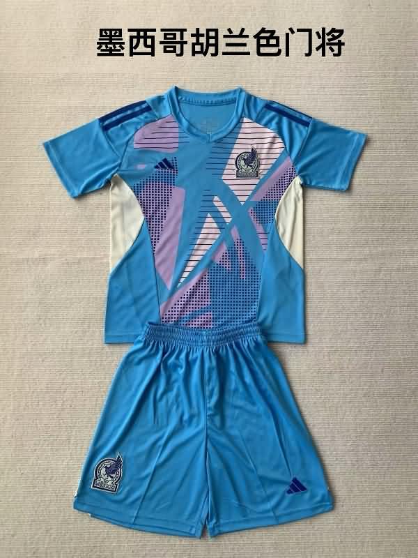 2024 Mexico Goalkeeper Blue Soccer Jersey