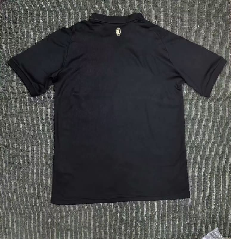 Thailand Quality(AAA) 125th AC Milan Anniversary Black Soccer Jersey