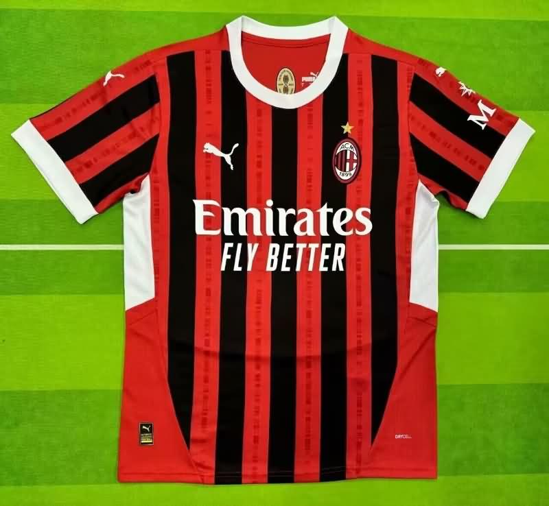 Thailand Quality(AAA) 24/25 AC Milan Home Soccer Jersey Leaked