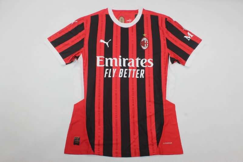 Thailand Quality(AAA) 24/25 AC Milan Home Soccer Jersey (Player)
