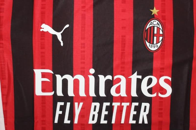 Thailand Quality(AAA) 24/25 AC Milan Home Soccer Jersey (Player)