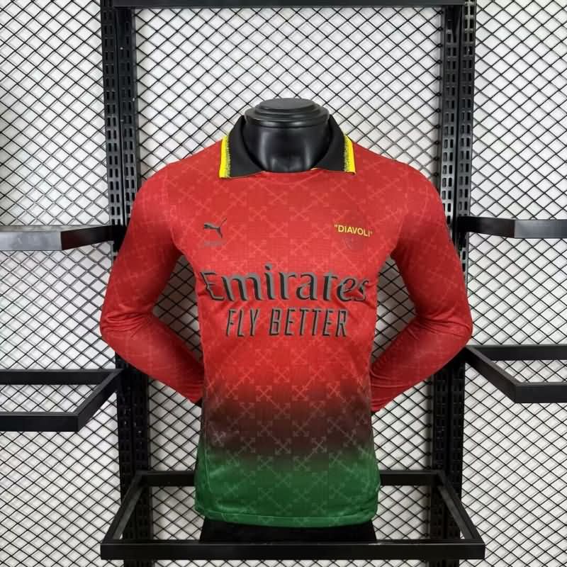 Thailand Quality(AAA) 24/25 AC Milan Special Long Sleeve Soccer Jersey (Player) 02