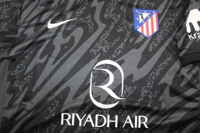 Thailand Quality(AAA) 24/25 Atletico Madrid Goalkeeper Black Soccer Jersey