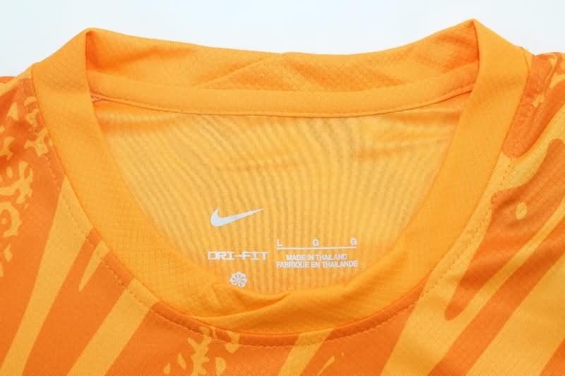 Thailand Quality(AAA) 24/25 Atletico Madrid Goalkeeper Orange Soccer Jersey