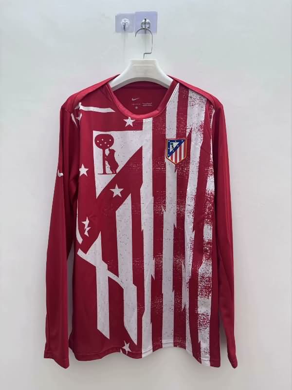 Thailand Quality(AAA) 24/25 Atletico Madrid Training Long Sleeve Soccer Jersey 02