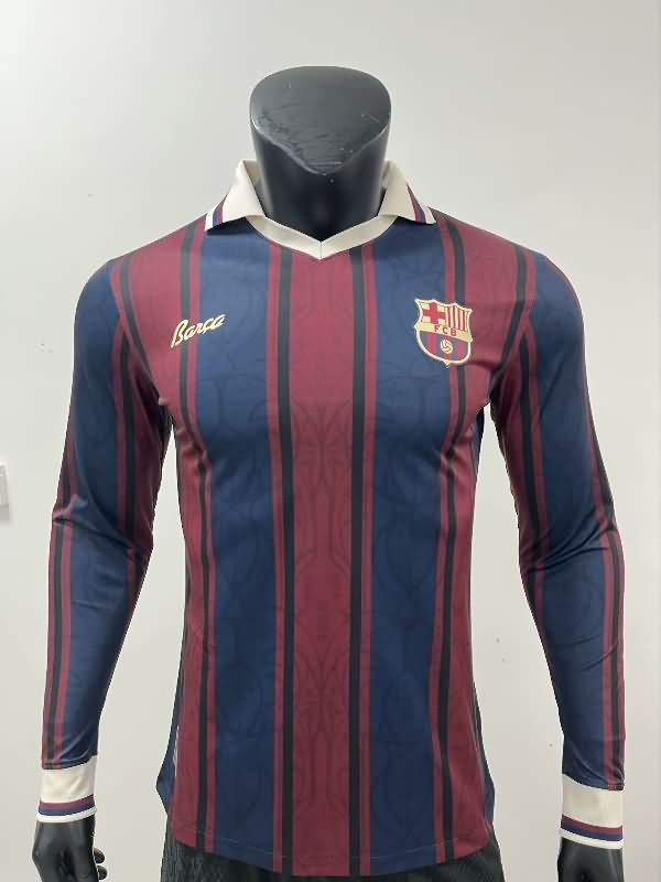Thailand Quality(AAA) 125th Barcelona Anniversary Long Sleeve Soccer Jersey(Player)