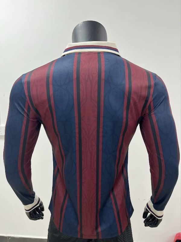 Thailand Quality(AAA) 125th Barcelona Anniversary Long Sleeve Soccer Jersey(Player)