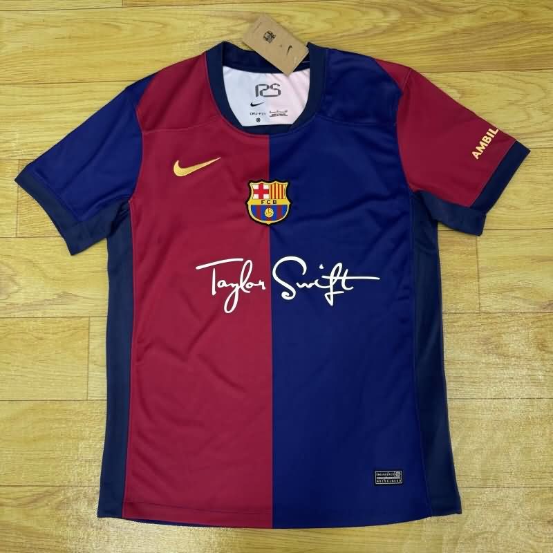 Thailand Quality(AAA) 24/25 Barcelona Home Soccer Jersey Sponsor 04