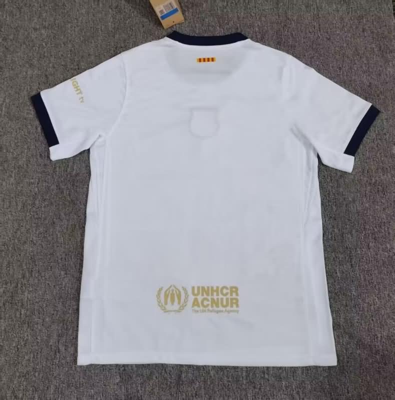 Thailand Quality(AAA) 24/25 Barcelona White Soccer Jersey 02