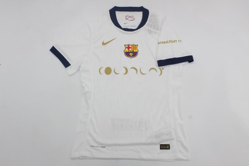 Thailand Quality(AAA) 24/25 Barcelona White Soccer Jersey (Player)