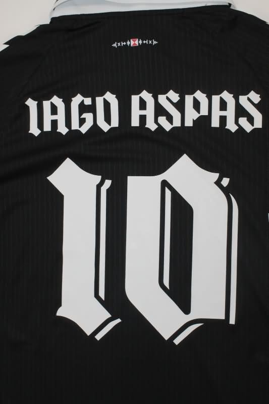 Thailand Quality(AAA) 100th Celta Anniversary Black Soccer Jersey