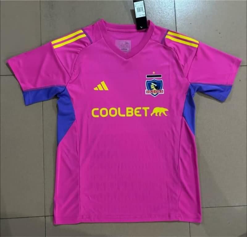 Thailand Quality(AAA) 2024 Colo Colo Goalkeeper Pink Soccer Jersey