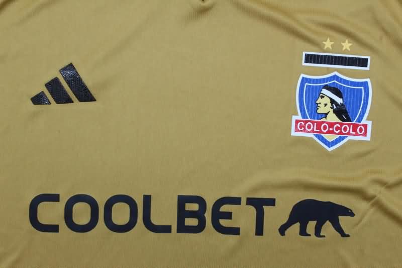 Thailand Quality(AAA) 2024 Colo Colo Gold Soccer Jersey