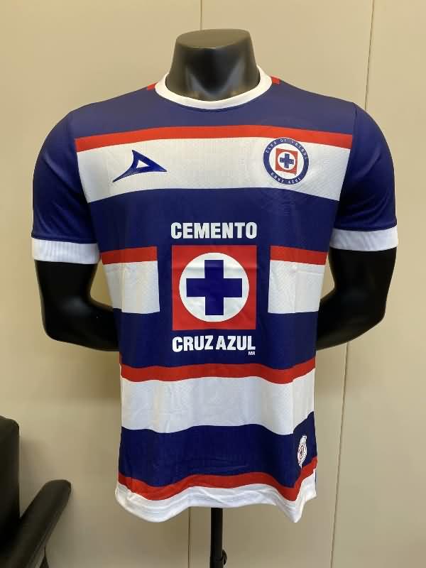Thailand Quality(AAA) 24/25 Cruz Azul Goalkeeper Blue Soccer Jersey (Player)