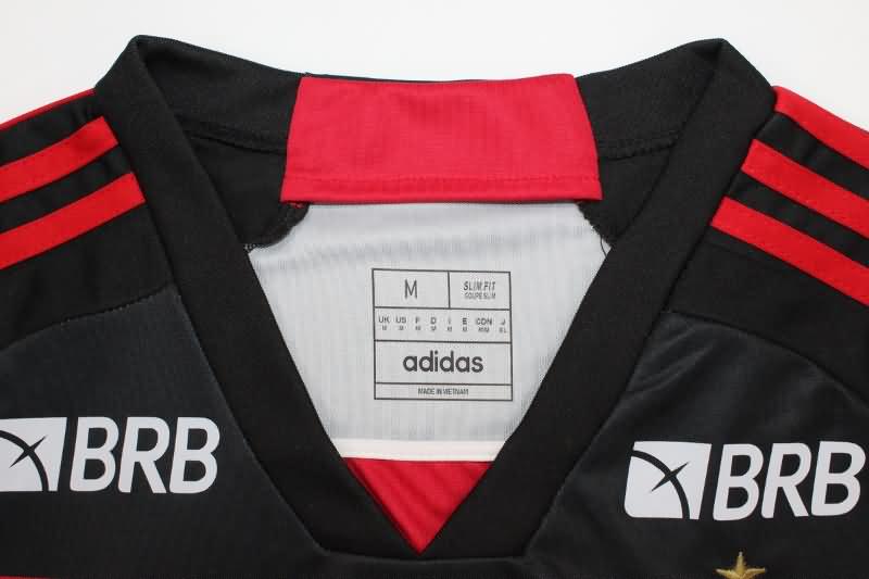 Thailand Quality(AAA) 2024 Flamengo Home Soccer Jersey Sponsor