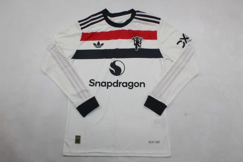 Thailand Quality(AAA) 24/25 Manchester United Third Long Sleeve Soccer Jersey (Player)