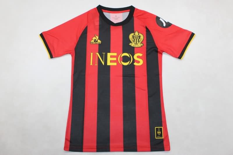 Thailand Quality(AAA) 24/25 OGC Nice Home Soccer Jersey (Player)