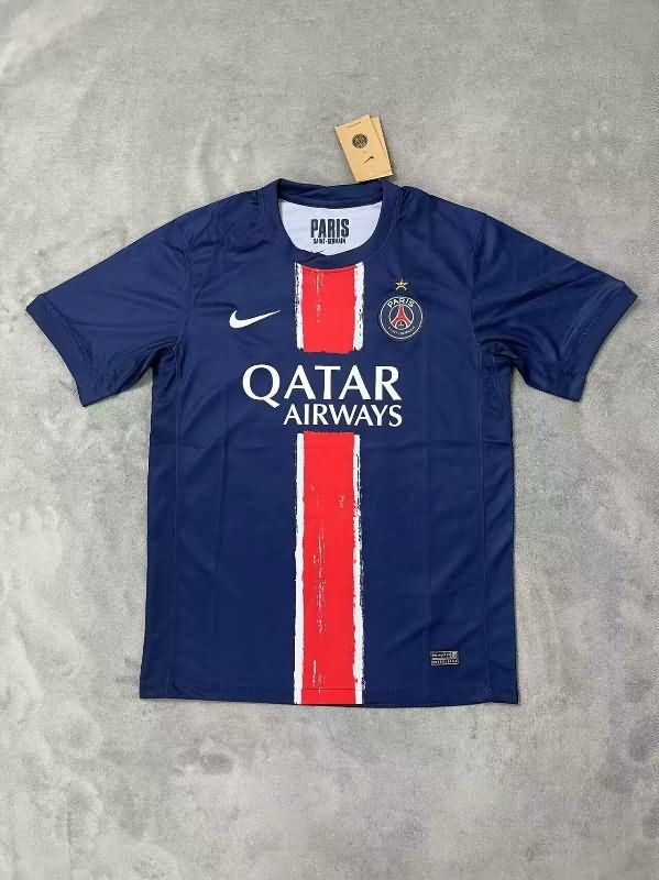 Thailand Quality(AAA) 24/25 Paris St Germain Home Soccer Jersey With Star
