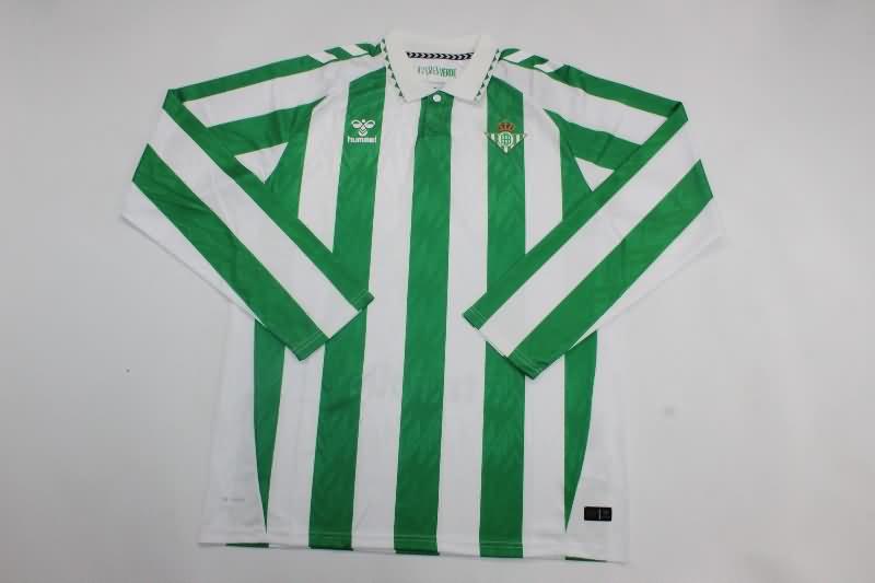 Thailand Quality(AAA) 24/25 Real Betis Home Long Sleeve Soccer Jersey
