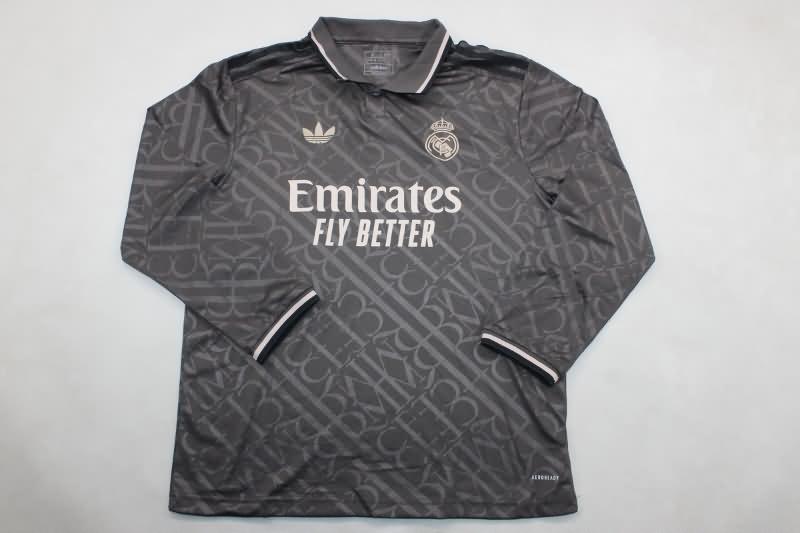 Thailand Quality(AAA) 24/25 Real Madrid Third Long Sleeve Soccer Jersey