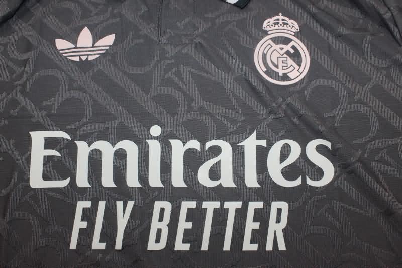 Thailand Quality(AAA) 24/25 Real Madrid Third Long Sleeve Soccer Jersey (Player)