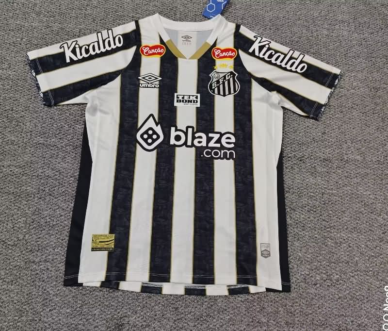 Thailand Quality(AAA) 2024 Santos Away Soccer Jersey Sponsor