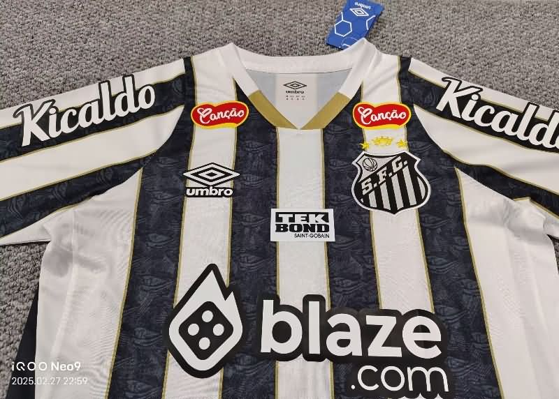 Thailand Quality(AAA) 2024 Santos Away Soccer Jersey Sponsor