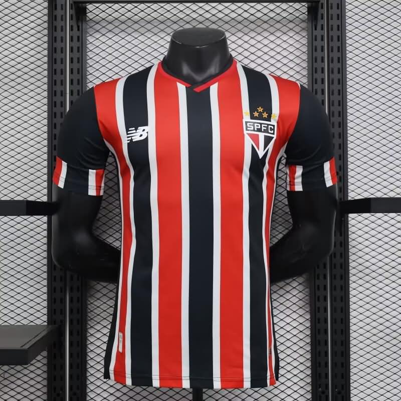 Thailand Quality(AAA) 2024 Sao Paulo Away Soccer Jersey (Player)